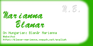 marianna blanar business card